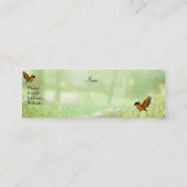 名刺イエローフラワーズバーズスキニー スキニー名刺 (裏面)