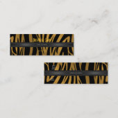 名刺エキゾチックなアフリカのゼブラ金ゴールド2 スキニー名刺 (正面/裏面)