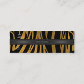 名刺エキゾチックなアフリカのゼブラ金ゴールド2 スキニー名刺 (裏面)