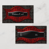 名刺エキゾチックなアフリカブラックレッドメタル 名刺 (正面/裏面)
