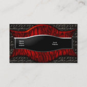 名刺エキゾチックなアフリカブラックレッドメタル 名刺 (裏面)