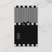 名刺エレガントアールデコ白黒銀 名刺 (裏面)