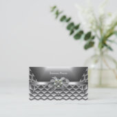 名刺エレガントシルバーボックス弓ジュエル 名刺 (スタンド正面)