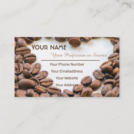 名刺エレガントバリスタとコーヒー仲間 名刺 (裏面)