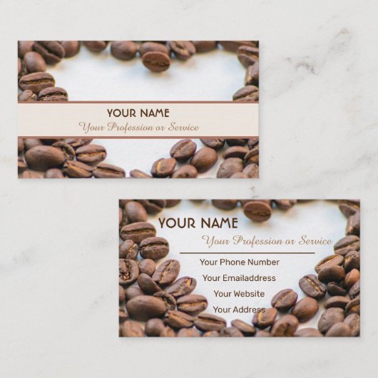 名刺エレガントバリスタとコーヒー仲間 名刺 (正面/裏面)