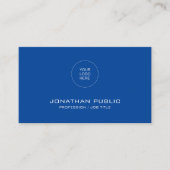 名刺エレガントモダン深い青テンプレート 名刺 (正面)