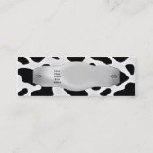 名刺エレガント牛プリント金属皮 スキニー名刺 (裏面)