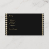 名刺エレガント真珠(ブラック) 名刺 (裏面)