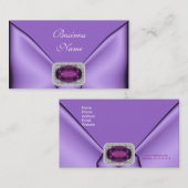 名刺エレガント紫の宝石 名刺 (正面/裏面)