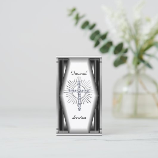 名刺エレガント葬儀サービスChrome Elit 名刺 (スタンド正面)