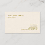 名刺エレガント金ゴールド文字モダンラグジュアリー 名刺 (裏面)