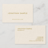 名刺エレガント金ゴールド文字モダンラグジュアリー 名刺 (正面/裏面)