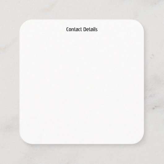 名刺オールドツリーデザインスタイル スクエア名刺 (裏面)