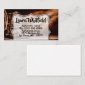 名刺カウボーイブーツバーンウッドカウン素朴ター 名刺 (正面/裏面)