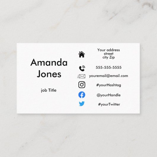 名刺カスタムロゴアポイントメントカード 予約カード (裏面)