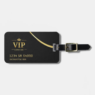 名刺カスタム黒VIP ラゲッジタグ