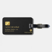 名刺カスタム黒VIP ラゲッジタグ (裏面横)