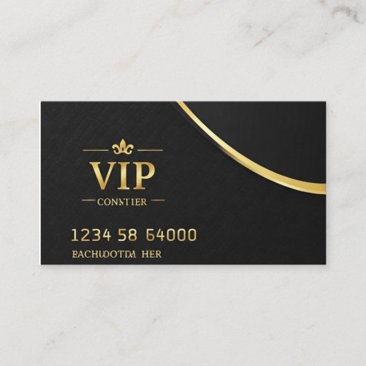 名刺カスタム黒Vip 名刺 (正面)