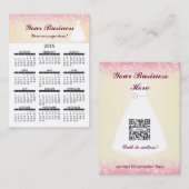 名刺カレンダ結婚ーのドレス 名刺 (正面/裏面)