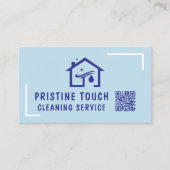 名刺クリーニングサービスブルーホームQRコード 名刺 (正面)