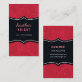 名刺クールが鮮やかな黒珊瑚 名刺 (正面/裏面)