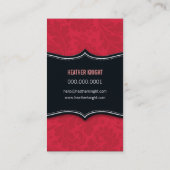 名刺クールが鮮やかな黒珊瑚 名刺 (裏面)