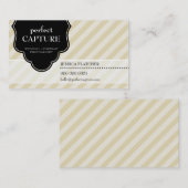 名刺クール捕捉はっきりした金ゴールドストライプブラック 名刺 (正面/裏面)