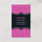 名刺グリジーグリッターブラックマゼンタピンク 名刺 (裏面)