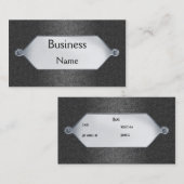 名刺グレーサンドペーパーシルバーメタルプラーク 名刺 (正面/裏面)