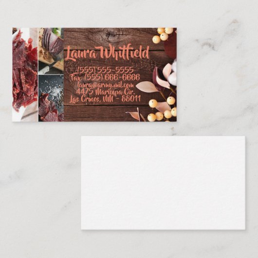 名刺コットンブランチのダークウッドステムクン 名刺 (正面/裏面)