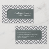 名刺シェブロンストライプグリッタールック 名刺 (正面/裏面)