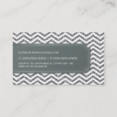 名刺シェブロンストライプグリッタールック 名刺 (裏面)