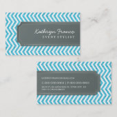 名刺シェブロンストライプグリッター効果 名刺 (正面/裏面)