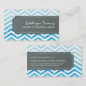 名刺シボクールロストライプーン水色 コーリングカード (正面/裏面)
