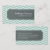 名刺シボクールロンストライプグ淡い色のグレー 名刺 (正面/裏面)