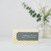 名刺シボストライプロン黄水色 コーリングカード (スタンド正面)