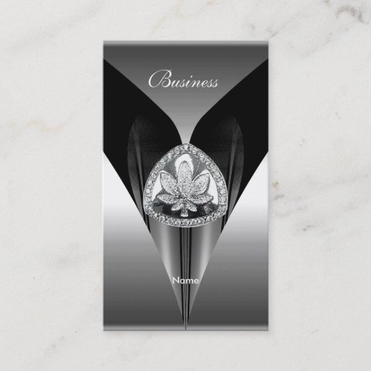 名刺シルバエレガントーブクロムエリート2a 名刺 (正面)