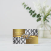 名刺シルバーエレガント金ゴールドBowsTile Trim 名刺 (スタンド正面)