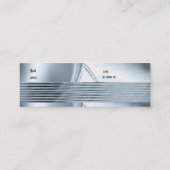名刺シルバーブルーアールデコ スキニー名刺 (裏面)