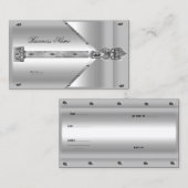 名刺シルバーメタルロックヒンジ 名刺 (正面/裏面)