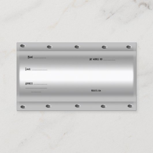 名刺シルバーメタルロックヒンジ 名刺 (裏面)