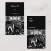 名刺シルバー抽象芸術ブラックダイヤモンドジュエル 名刺 (正面/裏面)