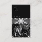 名刺シルバー抽象芸術ブラックダイヤモンドジュエル 名刺 (裏面)