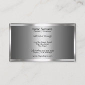 名刺シルバー抽象芸術 名刺 (裏面)