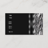 名刺シルバー白黒ゼブラ 名刺 (裏面)
