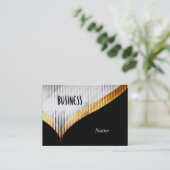 名刺シルバー金ゴールド白黒 名刺 (スタンド正面)