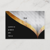 名刺シルバー金ゴールド白黒 名刺 (裏面)