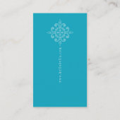 名刺シンプルモチーフモダンターコイズ 名刺 (裏面)