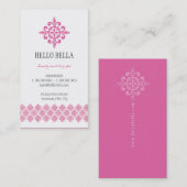 名刺シンプルモチーフモダンピンク 名刺 (正面/裏面)