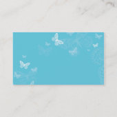 名刺シンプル可愛いバタフライアクアブルー 名刺 (裏面)